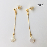 白蝶貝のシンプルピアス