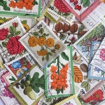 ドイツ 植物の使用済み切手アソート 15枚入り