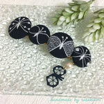 saiko様専用☆ミナペルホネン☆くるみボタンのバレッタ☆ヘアクリップ