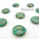 天然石 Jasper round beads 【 Turquoise 】 2個