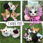 etokocr様  猫 オーダー羊毛フェルトストラップ