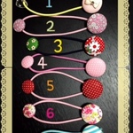 くるみボタン2個セット　ヘアアクセサリー/手帳バンド