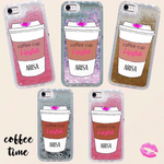 名入れ可能♩リップコーヒーカップ グリッターケース iPhoneケース オリジナルケース ハンドメイド