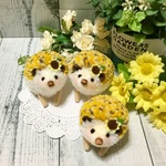 ハリネズミぬいぐるみ☆ひまわりカラー(Aタイプ・イエロー)