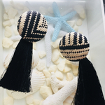 2way❤︎カボションタッセルピアス