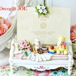 結婚祝/誕生プレゼント/出産祝/写真立て/スイーツデコ/ベアカフェ　フォトスタンド　ドーナツ付き
