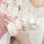 ブライダルネイル everything エブリシング＊ネイルチップ つけ爪 ブライダル ウェディング 結婚式 成人式 振袖 春 夏 秋 冬 シンプル 花柄 白無垢 ホワイト レースネイル 白ネイル 