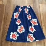 浴衣リメイクスカート青