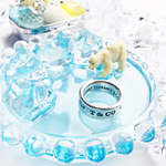iceしろくまのアクセサリートレイ  スカイブルー