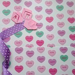 【再販】コート紙90★love heart ラッピングペーパー