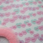 【再販】コート紙90★pastel heart ラッピングペーパー