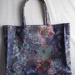 マチ付きバッグ*Lサイズ*リバティ*Marina Seaflower*パープル系*33×40×12㎝