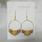 [再販無し] ウットビーズのピアス/イヤリング