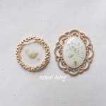 white かすみ草×アリッサムリング セット