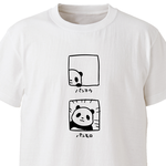 パンチラ【ホワイト】ekot Tシャツ<イラスト：タカ（笹川ラメ子）>