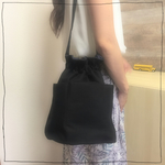 巾着ショルダーバッグ☆ブラック