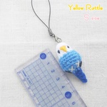 【受注制作】Ｓ－size 編みぐるみ　ミニインコ(Ｓ－size)  ストラップ orバッグチャーム
