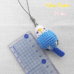 【受注制作】M－size　編みぐるみ　ミニインコ(M－size)  ストラップ orバッグチャーム