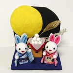 ちりめん細工置物「まんまるお月さま🌕」 