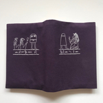 刺繍 ブックカバー 古代エジプト メジェド様