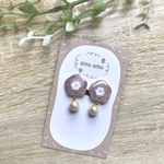 Purple flowers イヤリング