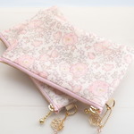 ★LIBERTY　Felicite　フェリシテ　J17D　ベビーピンク　ビニコのクリアポケットポーチ　★小物入れに