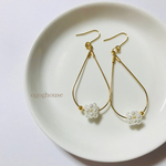 しずくピアス(ユリアパール)no.28