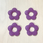 VINTAGE PURPLE FLOWER RING HOOP PARTS