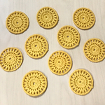 MUSTARD YELLOW EMBROIDERY CIRCLE PARTS