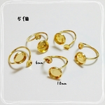 新商品＊台座付きリング 5個