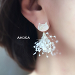 2way   白猫とかすみ草   ピアス/