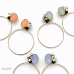 ビジューとビッグフープのピアス(イヤリング)