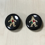 ANTIQUE BLACK GOLD BIJOU DESIGN BUTTON