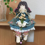 グリーンのワンピースのカントリードール(*^▽^*)
