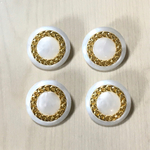 ●24㎜● ANTIQUE PEARL GOLD CHAIN DESIGN BUTTON PARTS