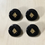 ANTIQUE BLACK GOLD DESIGN BUTTON PARTS