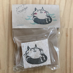 浮輪ぷかぷかネコはんこ