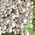 日本製【約320粒】パール  mix   穴あき  貫通
