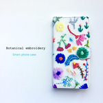 再販422♡【iPhone/Android】刺繍柄 スマホケース 手帳型