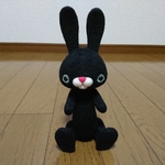 【送料無料】うさぎ 羊毛フェルト(黒)