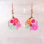 フラワーピアス 小 a(イヤリングに変更可)