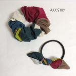 【送料無料】  秋色シュシュとリボンヘアゴム  セット