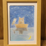 《手書きイラスト原画》ムーンフィッシング