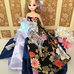 リカちゃんドレス＊18 和柄青