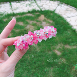 浴衣にも♡キラキラ花びらバレッタ♡ピンク