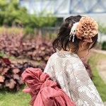 《新作》kids☆しだれレースとダリアのはなやぎクリップ