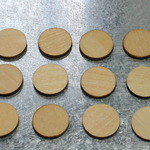 用途いろいろ！ウッド円形ディスク20mm 12個セット ☆送料無料☆ 