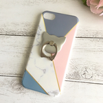 選べるネコリング♡幾何大理石柄♡iPhone6/6s 7/8 PLUS