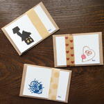 ほっこりかわいいＫｅｉちゃんミニメッセージカードセット ３組セット『おうち』『ハートちゃん』『ハリネズミ』