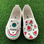 手描き ペイントシューズ スリッポン  キッズ 14㎝ スイカ